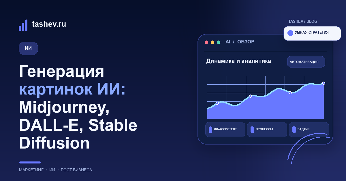 Генерация картинок ИИ: Midjourney, DALL-E, Stable Diffusion