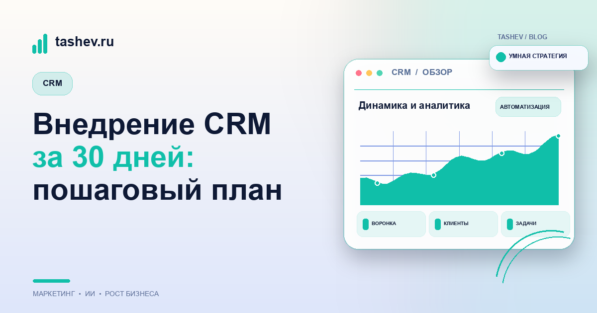 Внедрение CRM за 30 дней: пошаговый план