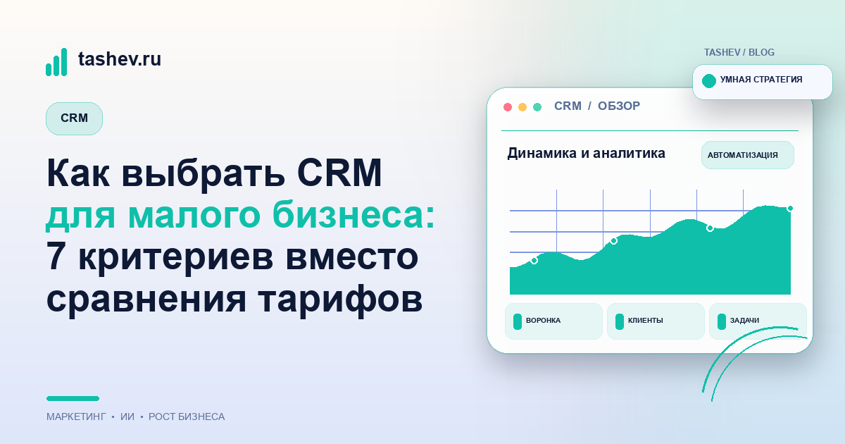 Как выбрать CRM для малого бизнеса: 7 критериев вместо сравнения тарифов