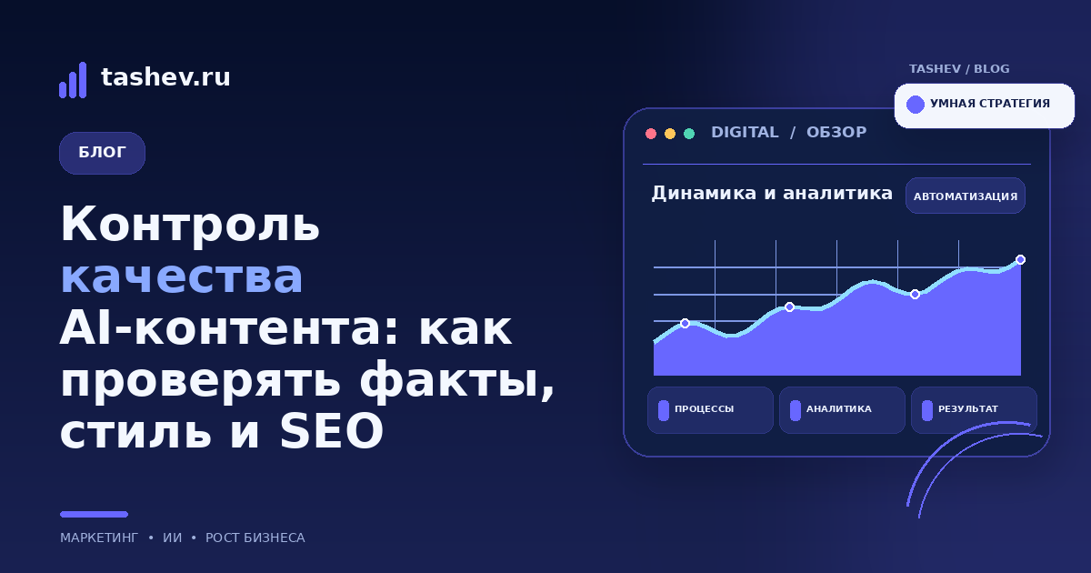 Контроль качества AI-контента: как проверять факты, стиль и SEO: обложка статьи