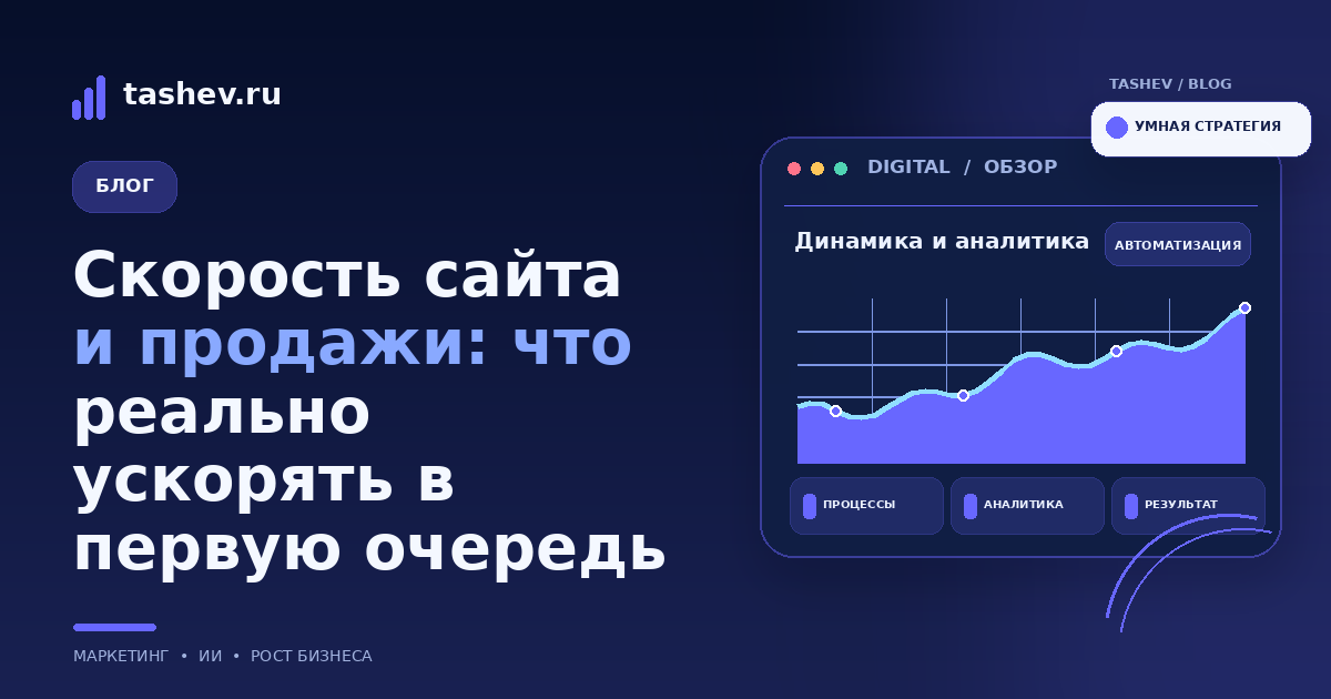 Скорость сайта и продажи: что реально ускорять в первую очередь: обложка статьи