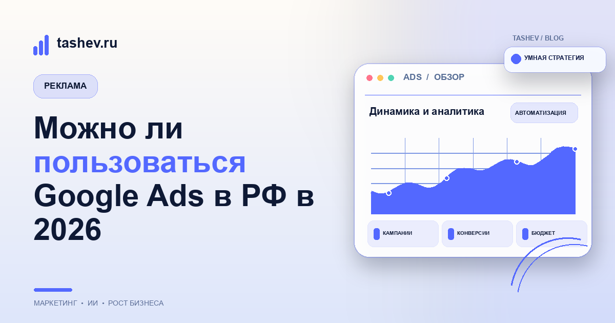 Можно ли пользоваться Google Ads в РФ в 2026