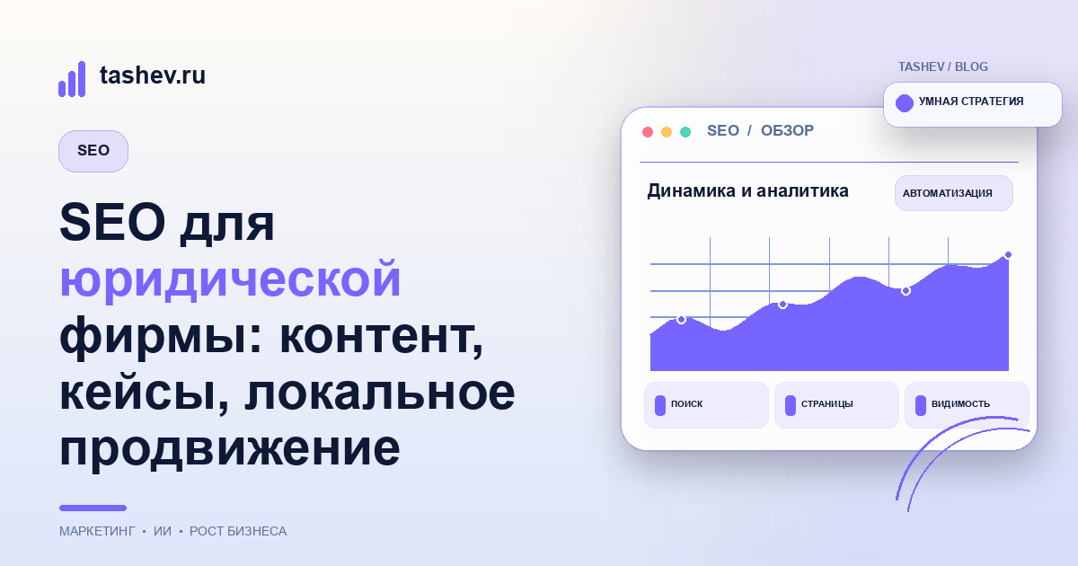 SEO для юридической фирмы: контент, кейсы, локальное продвижение