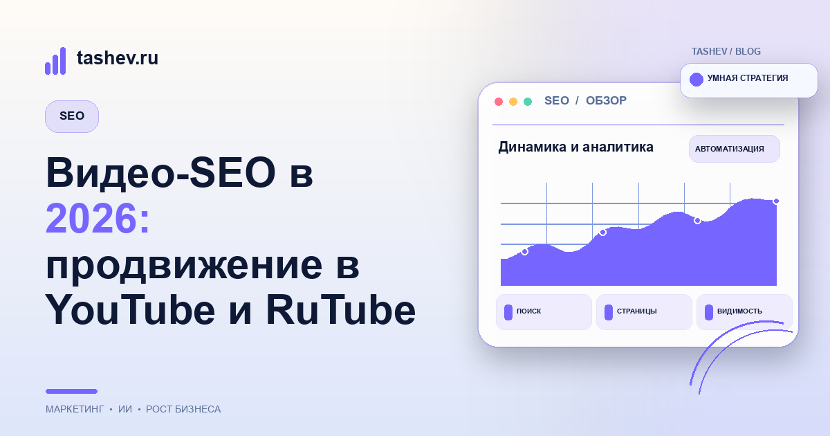 Видео-SEO в 2026: продвижение в YouTube и RuTube